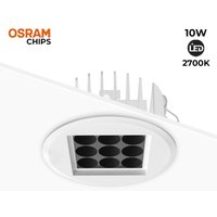 Downlight Led 10W 24º UGR18 Osram Chip Lichtfarbe Warmweiß 2700K - Warmweiß 2700K von BARCELONA LED