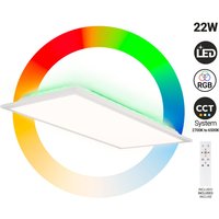 LED-Deckenleuchte Backlight - 60x30cm - 22W - cct + 2RGB - von BARCELONA LED