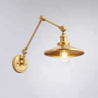 Wandleuchte 'Wallen' Vintage verstellbare Wandleuchte Farbe Gold­far­ben - Gold­far­ben von BARCELONA LED