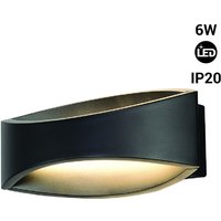 LED-Wandleuchte mit doppeltem Lichtaustritt - IP20 - 3000K - 6W - schwarz von BARCELONA LED