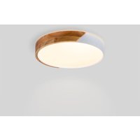 CCT LED-Deckenleuchte, Holz Polycarbonat, 24W ø40cm IP22 von BARCELONA LED