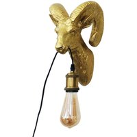 Barcelona Led - Goldene Dickhornschaf-Wandleuchte "Capris" E27 von BARCELONA LED