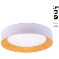 LED-Deckenleuchte in Holzoptik – CCT – Ø450 mm – 28W von BARCELONA LED