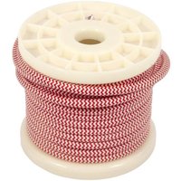 Dekoratives Textil-Elektrokabel 2X0,75 Zickzack weiß und rot von BARCELONA LED
