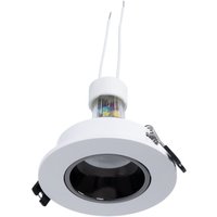 Einbaustrahler Set Ø90mm (weiß/grau) + GU10 5,4W + Fassung von BARCELONA LED