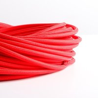 Farbiges Textilkabel im nordischen Stil 2x0,75 Farbe Rot,Länge 10 Meter - Rot von BARCELONA LED