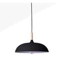 Runde Holz-Pendelleuchte mela Modern E27 - schwarz von BARCELONA LED