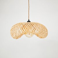 Hängeleuchte aus Rattan "FREY" - Mit Schalter und Stecker - E27 Hängeleuchte aus Rattan "FREY" - Mit Schalter und Stecker - E27 von BARCELONA LED