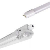 Kit Feuchtraumleuchte 60cm + LED-Röhre T8 9W - 4000K von BARCELONA LED