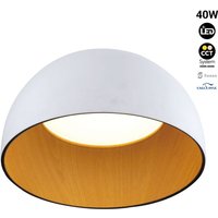 LED-Deckenleuchte „Gina“ - Holzoptik - CCT 3000K - 4000K - 40W - Weiß von BARCELONA LED