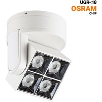 LED-Deckenleuchte quadratisch, schwenkbar 8W - cct - UGR18 - von BARCELONA LED