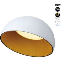 LED-Deckenleuchte im Schrägdesign "Mulen" - Holzoptik - cct - Weiß von BARCELONA LED
