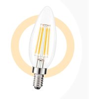 LED-Kerzenbirne E14 C35 Glühfaden 5W transparent von BARCELONA LED