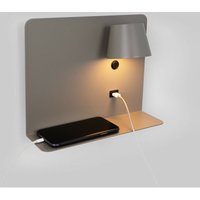 Barcelona Led - Moderne drehbare Wandleuchte 'baskop' 6W und USB-Ladestation Farbe Grau - Grau von BARCELONA LED