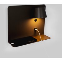 Wandleseleuchte mit usb Ladestation baskop - 6W - Leselampe mit - schwarz von BARCELONA LED