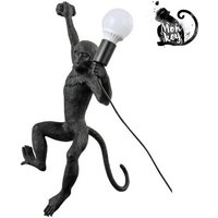 Affen-Wandleuchte „Cesar“ aus Harz - schwarz von BARCELONA LED