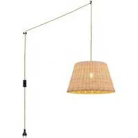 Barcelona Led - Pendelleuchte aus Weide "Hank" mit Schalter und Stecker von BARCELONA LED