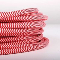 Rundes elektrisches Kabel mit Zickzack-Seideneffekt-Stoff von BARCELONA LED