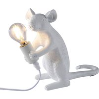 Maus-Tischleuchte „Stuart“ aus Harz - Weiß von BARCELONA LED