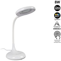 Barcelona Led - Tischleuchte mit Vergrößerungsglas 8W Dimmbar cct von BARCELONA LED