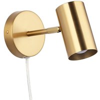 Barcelona Led - Verstellbare Wandleuchte "Ben" mit Kabel und Stecker - E27 - gold von BARCELONA LED