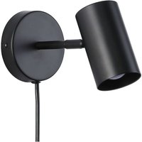 Verstellbare Wandleuchte „Ben“ mit Kabel und Stecker - E27 - schwarz von BARCELONA LED