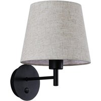 Wandleuchte in Textilschirm Classic "Riga" mit Schalter - E27 von BARCELONA LED