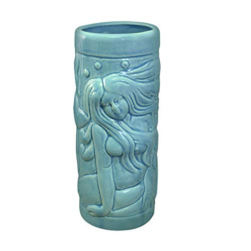 BARCONIC Keramiktasse "Meerjungfrau", Tiki, 400 ml, Blau von BARCONIC