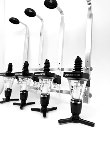 BARCRAFTERS Spirituosen Dosierer im Set 4-er Reihenhalterung Wandhalterung inkl. 4 Portionierer in 2 cl BARCRAFTERS Spirituosen Dosierer im Set 4-er Reihenhalterung Wandhalterung inkl. 4 Portionierer in 2 cl von BARCRAFTERS