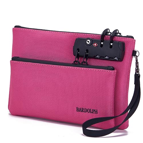 Geldtasche mit Schloss, doppellagig, für Herren und Damen, verschließbar, Zubehörtasche, Banktasche, Reisepässe, Notarbedarf, wertvolle Aufbewahrungstasche, Bargeldtasche und Reißverschluss Geldtasche mit Schloss, doppellagig, für Herren und Damen, verschließbar, Zubehörtasche, Banktasche, Reisepässe, Notarbedarf, wertvolle Aufbewahrungstasche, Bargeldtasche und Reißverschluss von BARDOLPH