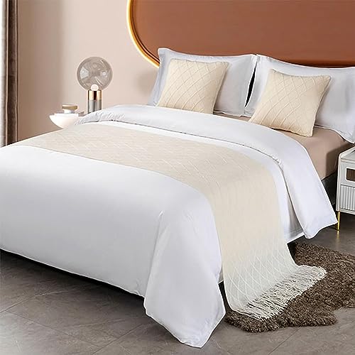 Bett Läufer Bett Läufer Hotel Bett Flagge Bettwäsche Bettdecke Betttuch Mit Quaste Home Soft High-End Hotel Hug Kissenbezug Bett Schwanz Pad Für Schlafzimmer Hochzeit Zimmer ( Color : 4 , Size : 60x26 von BARDYS