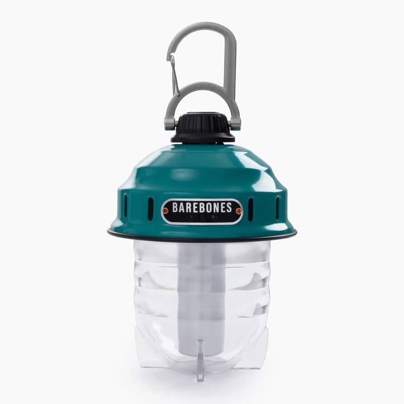 BAREBONES Camping Laterne Beacon Light Retro Lampe Dimmbar Stahl USB Akku LED-Light Teal von BAREBONES
