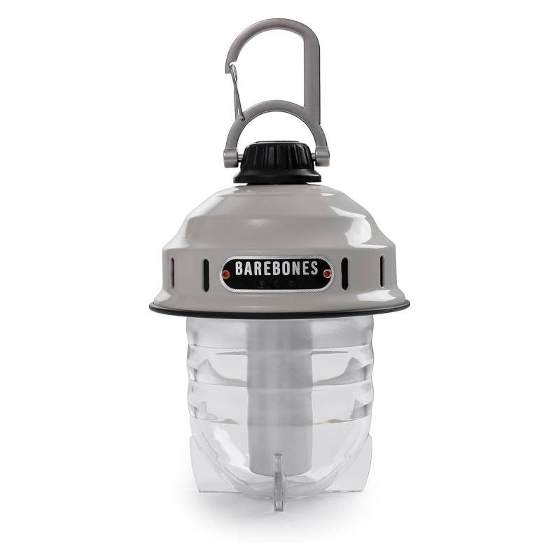 BAREBONES Camping Laterne Beacon Light Retro Lampe Dimmbar Stahl USB Akku LED-Vintage White von BAREBONES