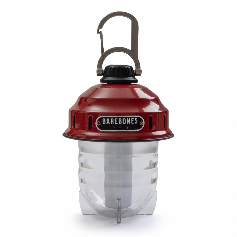BAREBONES Camping Laterne Beacon Light Retro Lampe Dimmbar Stahl USB Akku LED-red von BAREBONES