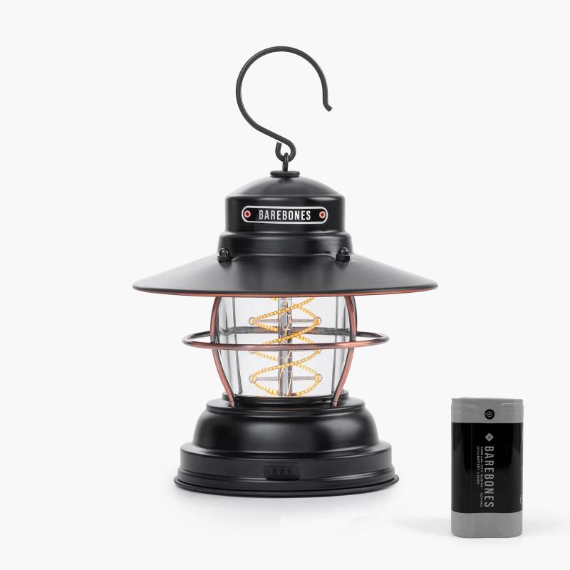 BAREBONES Camping Laterne Outpost Lantern Retro Lampe Dimmbar Stahl USB Akku LED-Antique Bronze von BAREBONES