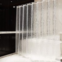Duschvorhang 240 x 200 cm Anti-Schimmel, Eva Duschvorhänge Überlänge PVC-frei Umweltfreundlich Badezimmervorhänge Waschbar Duschvorhänge 3D von BARES
