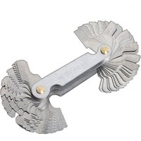 Gewindekamm, metrisches Gewindemessgerät, 58 Klingen, Stellschraube, Gewindesteigungs-Schneidmessgerät, metrisches Zoll-Systemmessgerät, Gewindekamm, metrisches Gewindemessgerät, 58 Klingen, Stellschraube, Gewindesteigungs-Schneidmessgerät, metrisches Zoll-Systemmessgerät, von BARES