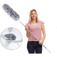 Waschbarer Teleskop-Staubwedel, Mikrofaser-Staubwedel aus Edelstahl mit Teleskopstange und biegbarem Eckbesen, extra langer, ausziehbarer Staubwedel Waschbarer Teleskop-Staubwedel, Mikrofaser-Staubwedel aus Edelstahl mit Teleskopstange und biegbarem Eckbesen, extra langer, ausziehbarer Staubwedel von BARES