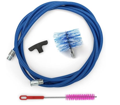 BARETTO Pelletofen-Reinigungsset, 3-Meter-Verlängerung für die Pelletofenreinigung mit 90°-Biegung, Standard 80mm Nylonbürste, Mehrzweckbürste und Stiel BARETTO Pelletofen-Reinigungsset, 3-Meter-Verlängerung für die Pelletofenreinigung mit 90°-Biegung, Standard 80mm Nylonbürste, Mehrzweckbürste und Stiel von BARETTO