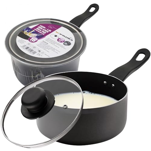 16 cm Milchtopf + Glasdeckel Saucentopf Teegriff Küche antihaftbeschichtet 16 cm Milchtopf + Glasdeckel Saucentopf Teegriff Küche antihaftbeschichtet von BARGAINS-GALORE