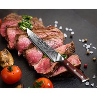 Damast-Steakmesser 4-Teiliges Set, Damast-Küchenmesser-Set Mit Hochwertigem Stahl Perfektes Hochzeitstag-Geschenk, Bestes Weihnachtsgeschenk von BARLASBLADES