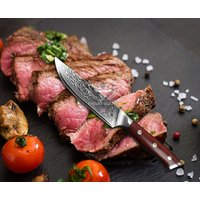 Damaszener Stahl 8 Stück Steakmesser Set, Tisch Steakmesser, Bbq Handgemachte Beste Geschenkartikel, Weihnachtsgeschenk, Halloween Geschenk von BARLASBLADES