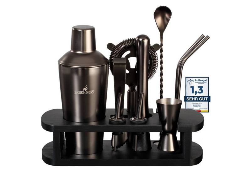 BARMINGO Cocktail-Set Edelstahl Cocktail Shaker Set (700 oder 500ml) mit Bar Zubehör, (Cocktailshaker Set, 11-tlg., für Profis und Anfänger), Cocktail Zubehör mit hochwertiger Beschichtung in stilvollen Farben von BARMINGO
