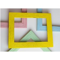 Bilderrahmen Old Barn Aus Altholz Lackiert Verschiedene Formate Und Farben Bunt - Unikat Holz Vintage Rahmen Deko Holzrahmen von BARN29