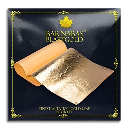 Barnabas Blattgold: Professional Quality Imitation Gold Leaf Sheets, 100 Sheets, 14 x 14 cm Booklet von BARNABAS BLATTGOLD