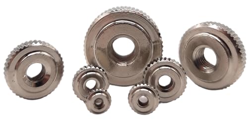 BARTEL | Rändelmutter Typ B | aus vernickeltem Messing | niedrige Form | für Maschinen & Werkzeuge | Mutter mit griffiger Oberfläche | M2 | 2 Stück von BARTEL