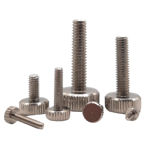 BARTEL | Rändelschraube Typ B | aus vernickeltem Messing | Daumenschrauben für elektronische Geräte | besonders langlebig | M1, 6; M2; M2,5; M3 (20, M2x12mm) von BARTEL