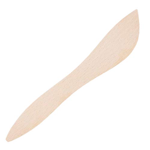 BARTU Buttermesser aus Holz 18 cm Messer Holzmesser Teigmesser Natur Tafelmesser von BARTU