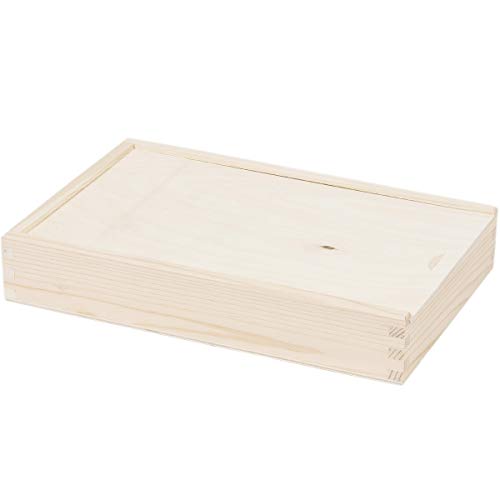 Holzschachtel Aufbewahrungsbox 2 Fächer 1,9 Liter Holzbox 30 x 19,5 cm Kiste Box von BARTU