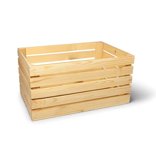 BAS Holzkiste groß 60x40x30 cm – massive Aufbewahrungskiste aus Holz – Obstkiste Weinkiste Apfelkiste – Deko- und Geschenkkiste – Vintage Holzbox für Kartoffeln Obst & Lagerung BAS Holzkiste groß 60x40x30 cm – massive Aufbewahrungskiste aus Holz – Obstkiste Weinkiste Apfelkiste – Deko- und Geschenkkiste – Vintage Holzbox für Kartoffeln Obst & Lagerung von BAS